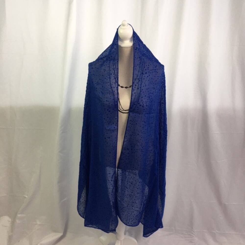 Collection 18 Solid Flocking Scarf Starry Night